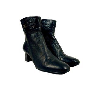 90s Bandolino Block Heel Leather Boots